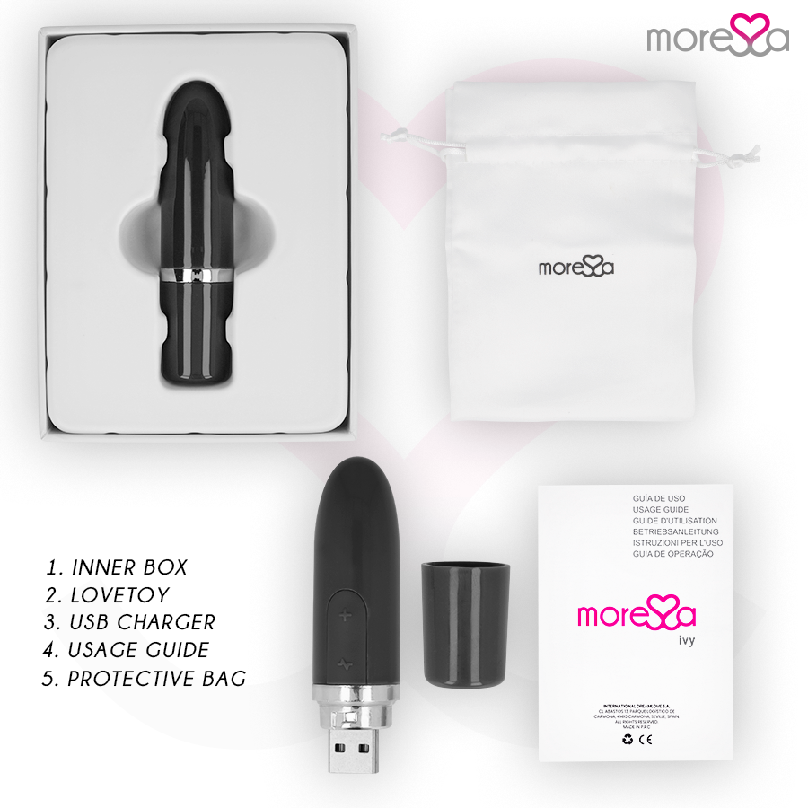 Moressa-Ivy Vibratore Stimolatore Viaggio Silicone, 6 modalità · Vibratori (immagine 6)