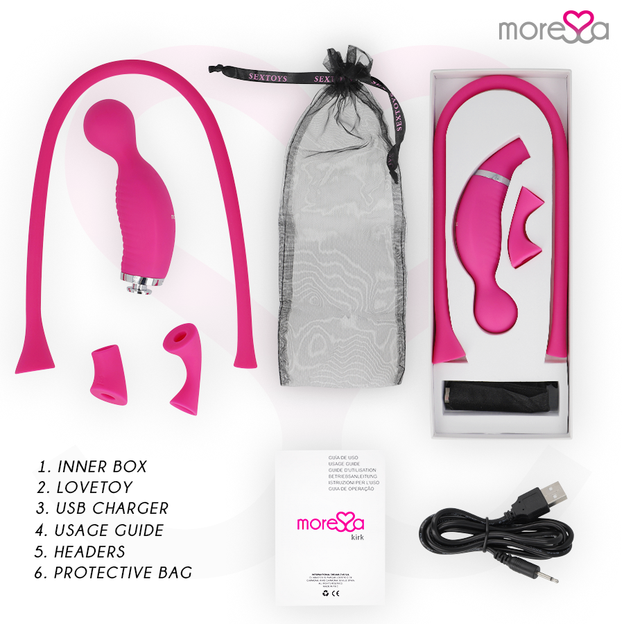 Moressa-Kirk Duo Suzione + Massaggiatore Multi-performant Premium 6 Moressa-Kirk Duo Suzione + Massaggiatore Multi-performant Premium · Vibratori (imaginea 6)