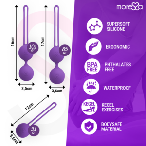 Moressa-Osian Set Palline vaginali di Silicone, Rotazione 19 Moressa-Osian Set Palline vaginali di Silicone, Rotazione · Giocattoli anali (immagine 3)
