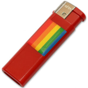 Pride-Accendino Rossa con Bandiera LGBT