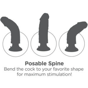 King Cock-Vibrator Realist Marrone 20,3 cm — PIPEDREAMS · Vibratori (imaginea 6)