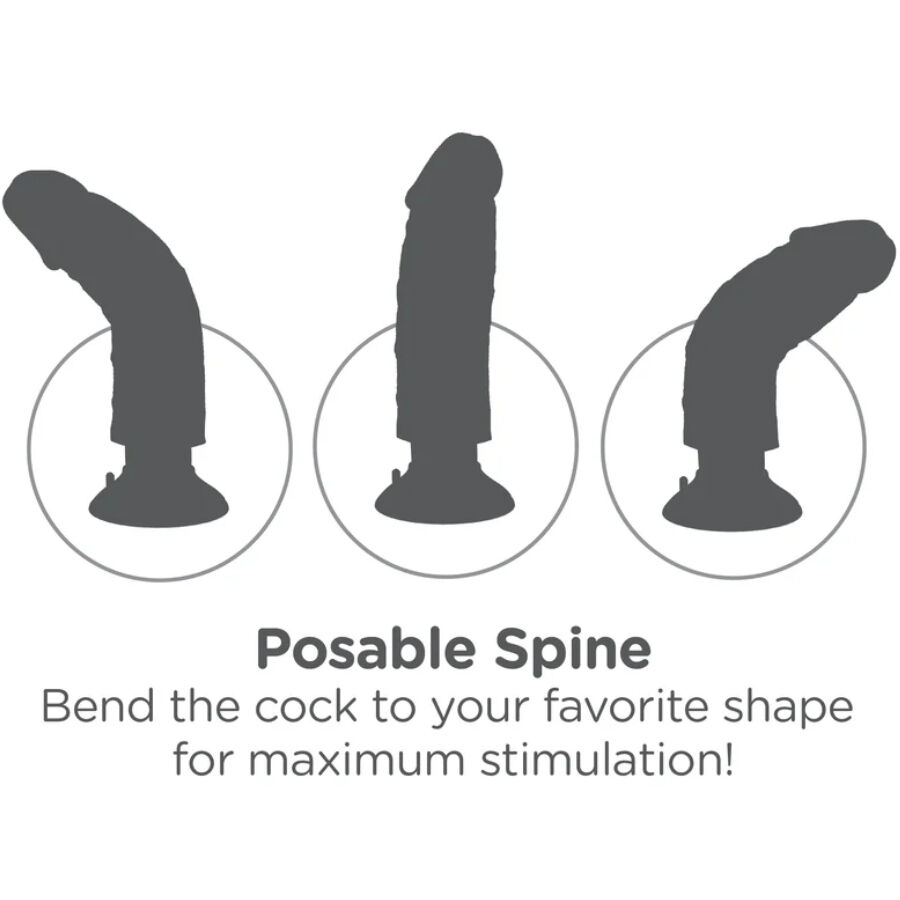 King Cock-Vibrator Realist Marrone 20,3 cm — PIPEDREAMS · Vibratori (imaginea 6)