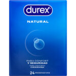 Durex Condoms-Preservativi Naturali 24 Pezzi-Latex · Preservativi