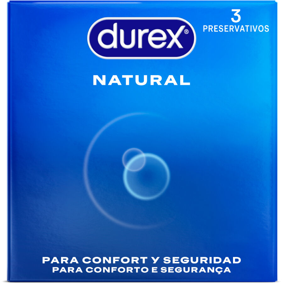 Durex Condoms-Natural Comfort Preservativi 3 Pezzi-Lattice