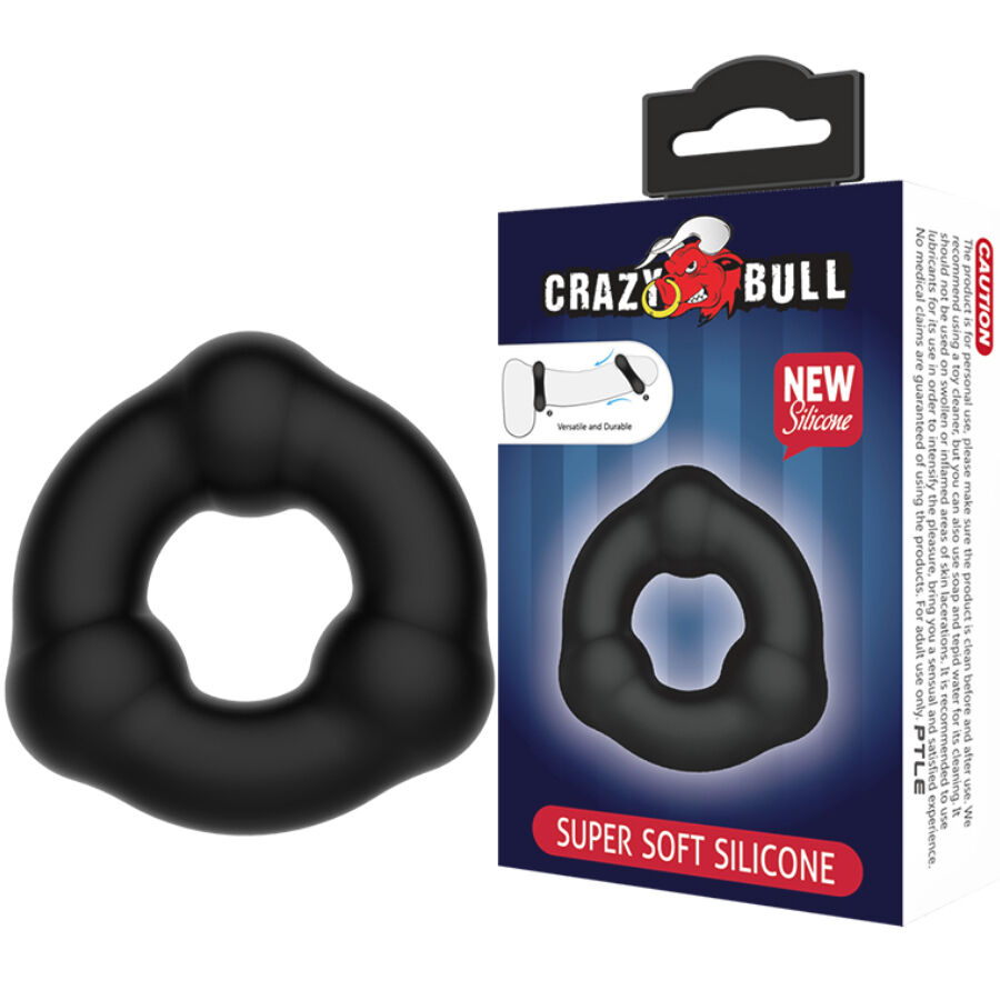 Crazy Bull-Anello in Silicone Super Soft con Nodulo-Waterproof · Anelli & Guaine per pene (immagine 2)