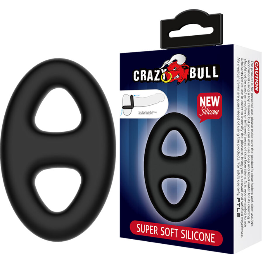 Crazy Bull-Doppio anello ovale Silicone-Waterproof · Anelli & Guaine per pene (imaginea 6)