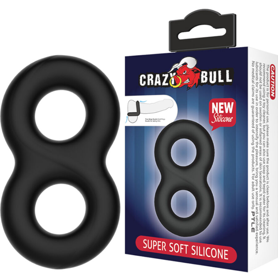 Crazy Bull-Anello doppio Infinity Silicone-Waterproof · Anelli & Guaine per pene (immagine 6)