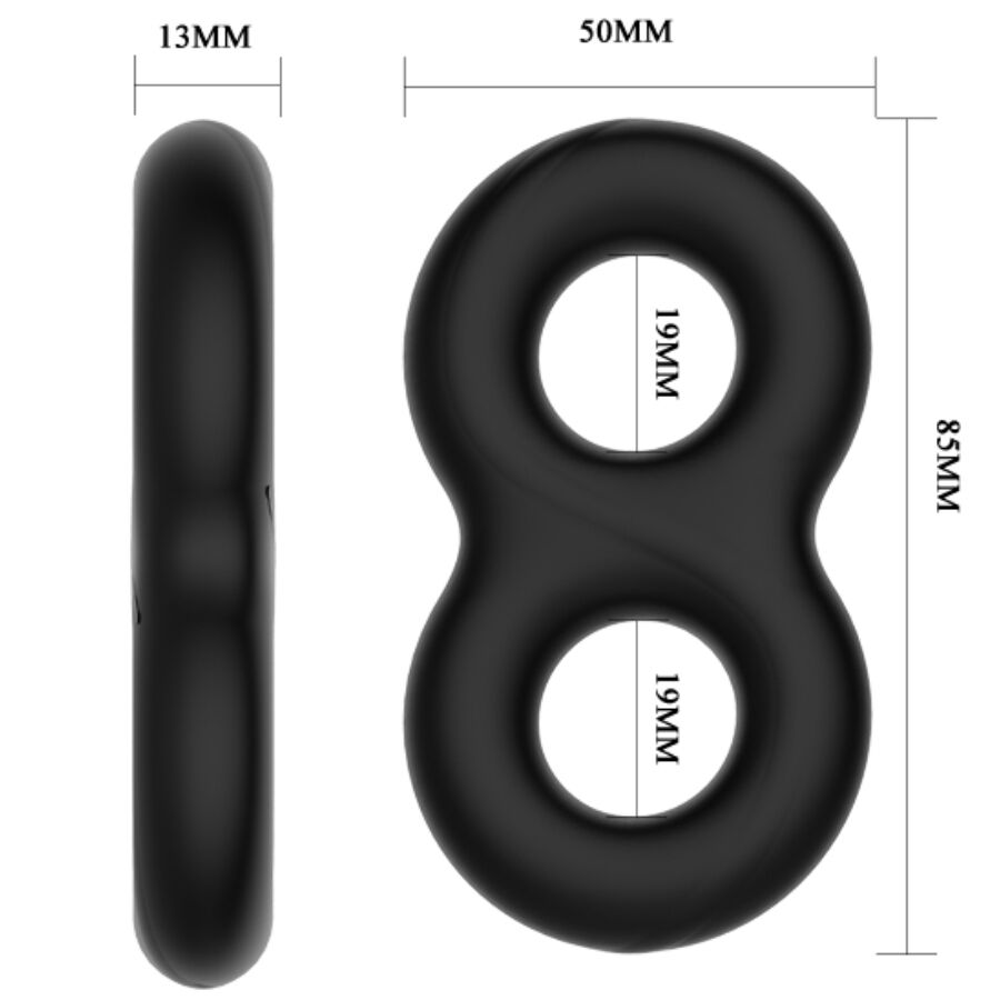 Crazy Bull-Anello doppio Infinity Silicone-Waterproof · Anelli & Guaine per pene (immagine 5)