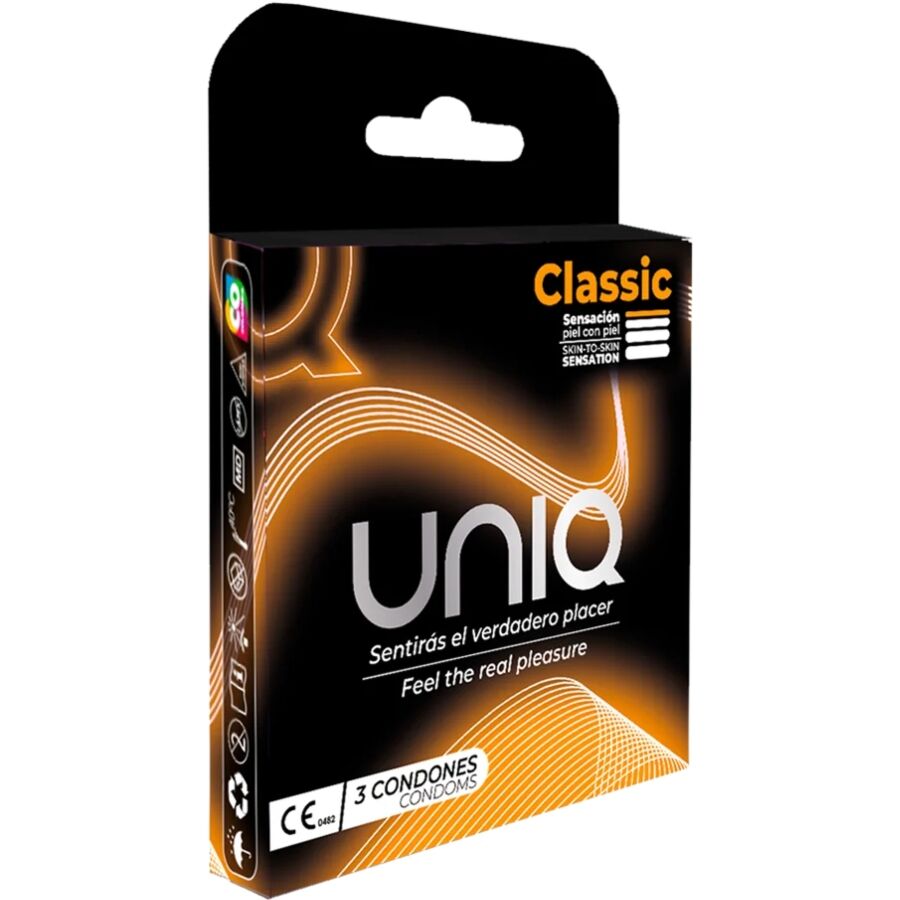 Uniq-Classico preservativi senza lattice 3 Pezzi 1 Uniq-Classic Prezervative fără Latex 3 Bucăți · Prezervative
