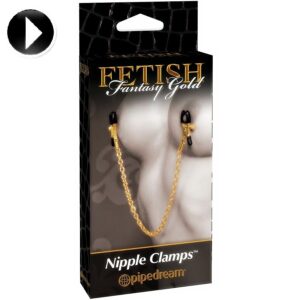 Fetish Fantasy Gold-Morsetti per capezzoli — PIPEDREAMS · Accessori BDSM (immagine 4)