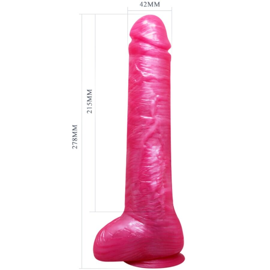 Baile Dildos-Dildo realistico Rosa con Ventosa-PVC, impermeabile · Dildo & Stimolatori (imaginea 4)