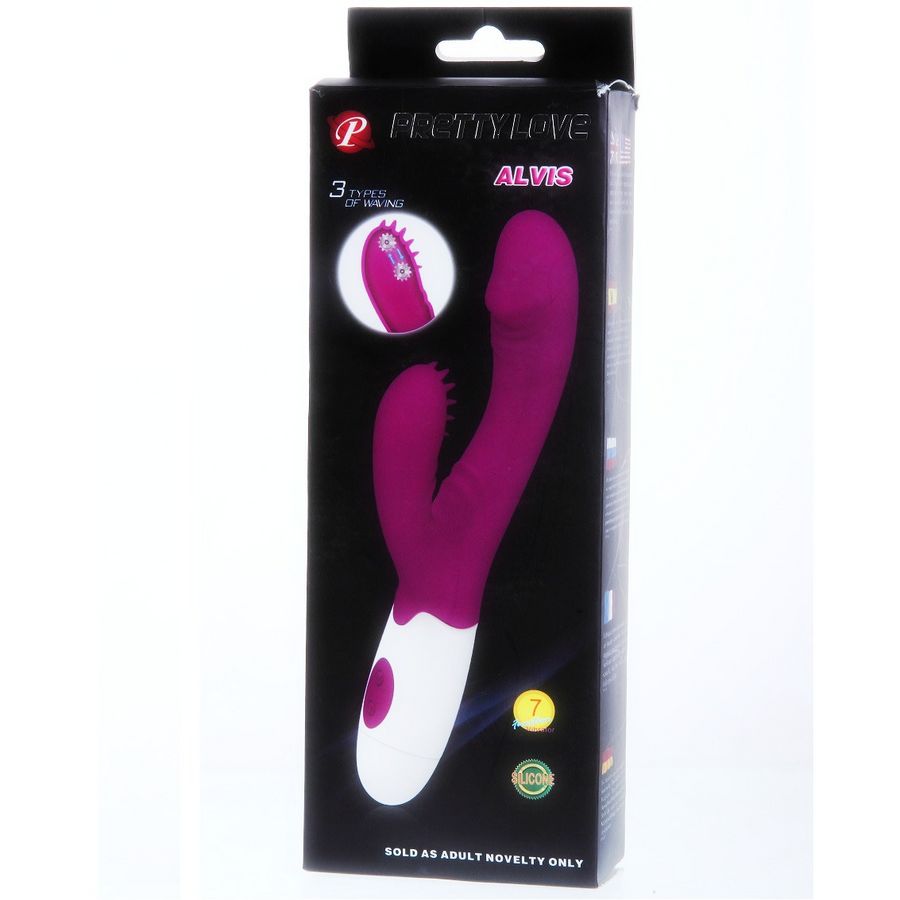 High Tech-Vibratore Stimolatore Andre Lilla/Bianco-Silicone — PRETTY LOVE · Vibratori (immagine 2)