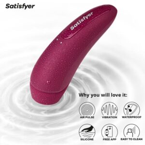 Satisfyer-Curvy 2+ Stimolatore Air Pulse con Applicazione · Giocattoli per coppie (immagine 2)