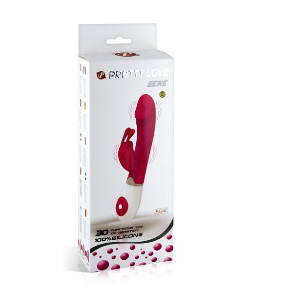 High Tech-Vibratore Flirt con Rabbit Gene-Silicone, 12 velocità — PRETTY LOVE · Vibratori (imaginea 9)