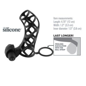 Fantasy X-tensioni-Gabbia Pene in Silicone con Vibratore — PIPEDREAMS · Anelli & Guaine per pene (imaginea 2)