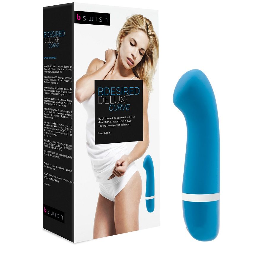 B Swish-Bdesired Deluxe Curve Blu Lagoon-Silicone, 5 velocità 4 B Swish-Bdesired Deluxe Curve Blu Lagoon-Silicone, 5 velocità · Vibratori (imaginea 4)