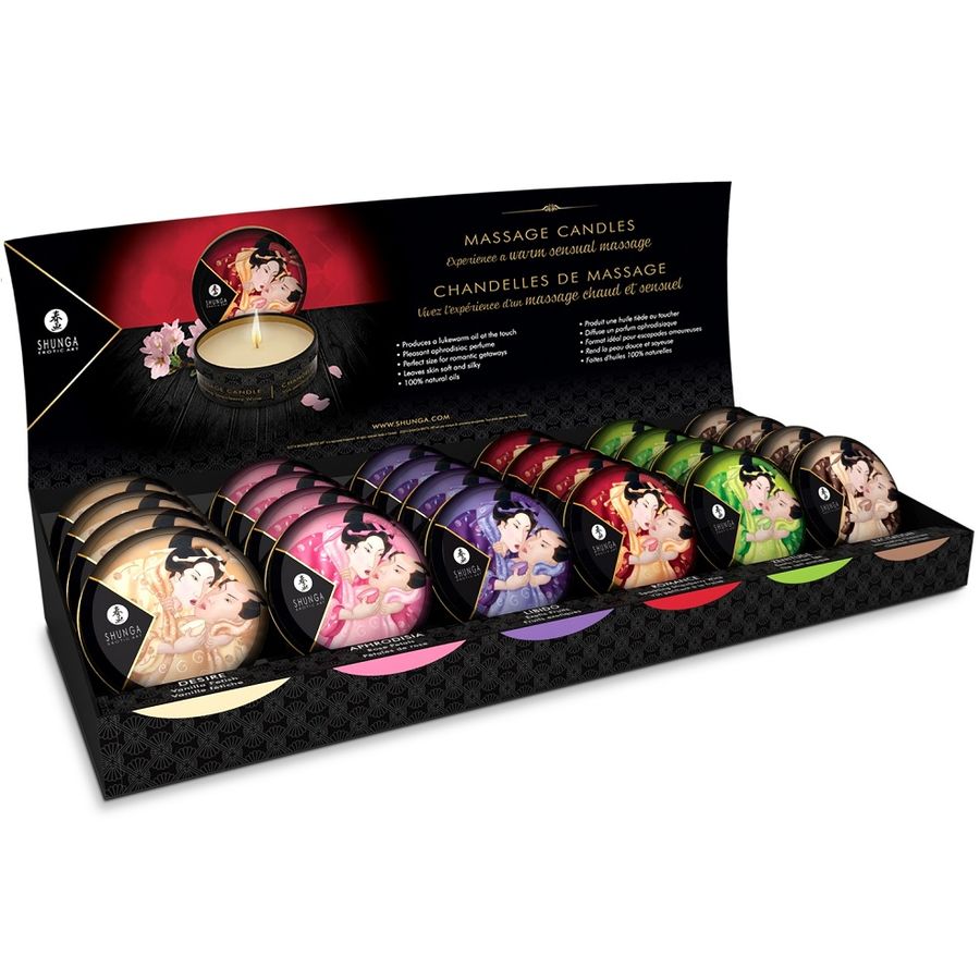 Shunga Candles-Mini Candele di Massaggio Caresse by Candlelight · Massaggio erotico