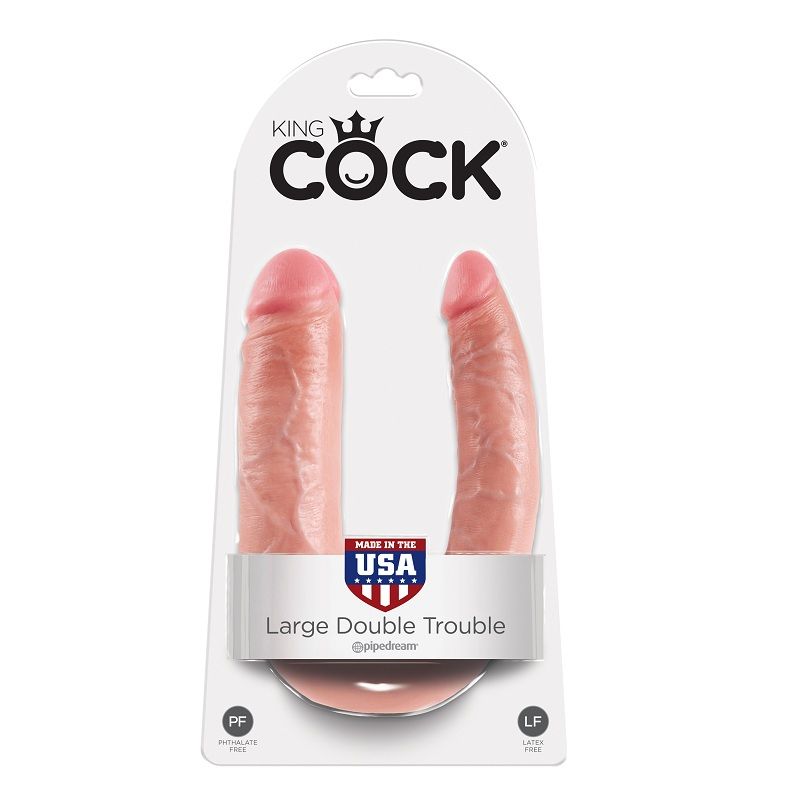 King Cock-A forma di U Large Double Trouble Flesh 17.8 cm 3 King Cock-A forma di U Large Double Trouble Flesh 17.8 cm — PIPEDREAMS · Dildo & Stimolatori (imaginea 3)