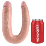 King Cock-A forma di U Large Double Trouble Flesh 17.8 cm — PIPEDREAMS · Dildo & Stimolatori