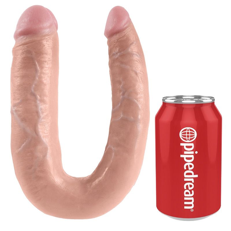 King Cock-A forma di U Large Double Trouble Flesh 17.8 cm