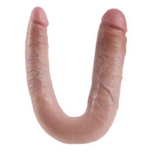 King Cock-A forma di U Large Double Trouble Flesh 17.8 cm — PIPEDREAMS · Dildo & Stimolatori (imaginea 2)