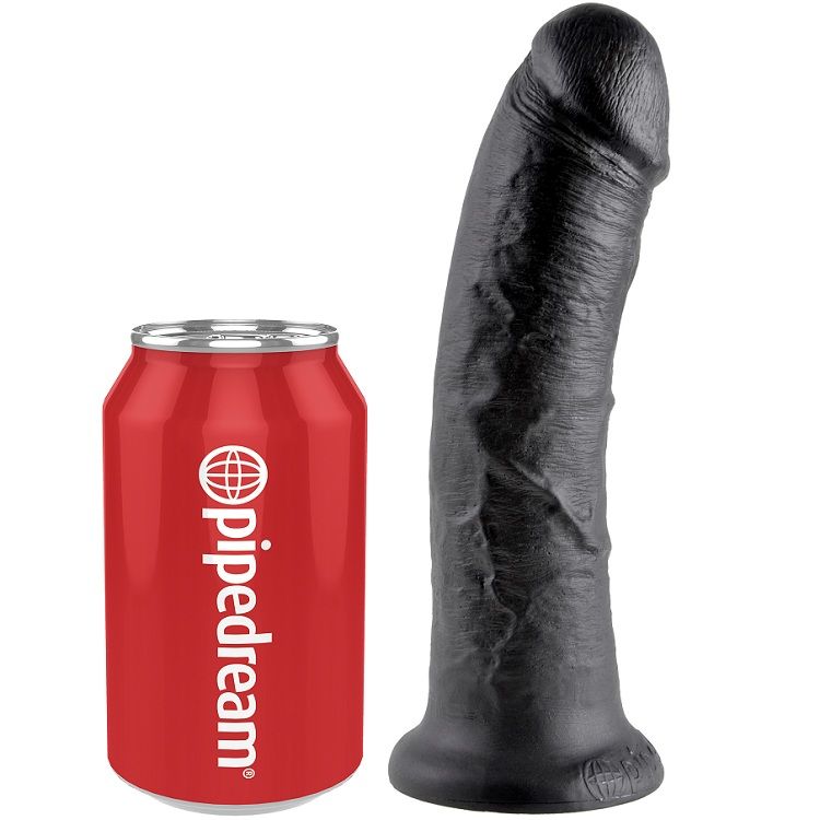 King Cock-8 Dildo Nero 20.3 Cm-Ventosa