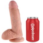 King Cock-7 Dildo Flesh with Balls 17.8 Cm-Latex, Ventosa — PIPEDREAMS · Dildo & Stimolatori