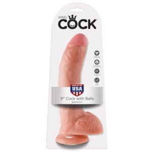 King Cock-9 Dildo Flesh con testicoli 22.9 Cm-Ventosa — PIPEDREAMS · Dildo & Stimolatori (imaginea 3)