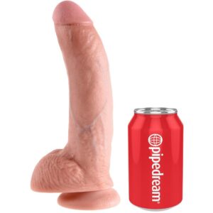 King Cock-9 Dildo Flesh con testicoli 22.9 Cm-Ventosa