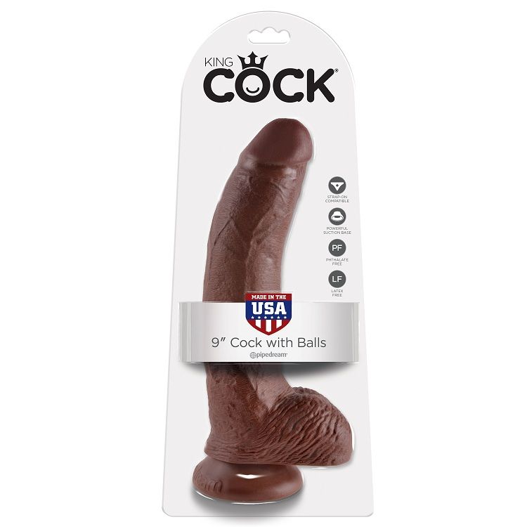 King Cock-Dildo 22.9 Cm Marrone con testicoli-Ventosa 2 King Cock-Dildo 22.9 Cm Marrone con testicoli-Ventosa — PIPEDREAMS · Dildo & Stimolatori (imaginea 2)