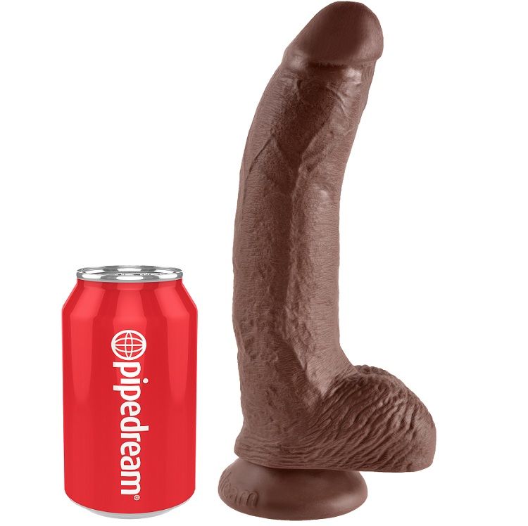 King Cock-Dildo 22.9 Cm Marrone con testicoli-Ventosa 1 King Cock-Dildo 22.9 Cm Marrone con testicoli-Ventosa — PIPEDREAMS · Dildo & Stimolatori