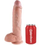 King Cock-10 Dildo Flesh con testicoli 26.5 Cm-Ventosa — PIPEDREAMS · Dildo & Stimolatori