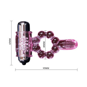 Baile For Him-Anello in Silicone 10 Ritmi Linguali con Vibrazione Rosa · Anelli & Guaine per pene (imaginea 6)