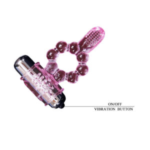 Baile For Him-Anello in Silicone 10 Ritmi Linguali con Vibrazione Rosa · Anelli & Guaine per pene (imaginea 5)