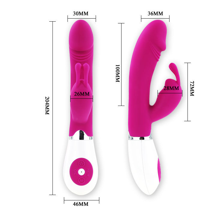 High Tech-Vibratore Flirt con Rabbit Gene-Silicone, 12 velocità — PRETTY LOVE · Vibratori (imaginea 6)