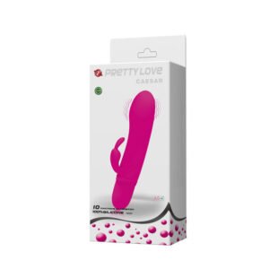 High Tech-Flirt Vibratore con Rabbit Caesar-Silicone, 10 velocità — PRETTY LOVE · Vibratori (immagine 4)