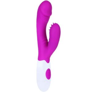 High Tech-Vibratore Stimolatore Andre Lilla/Bianco-Silicone — PRETTY LOVE · Vibratori