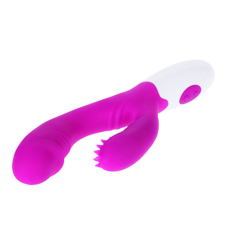 High Tech-Vibratore Stimolatore Andre Lilla/Bianco-Silicone — PRETTY LOVE · Vibratori (immagine 8)