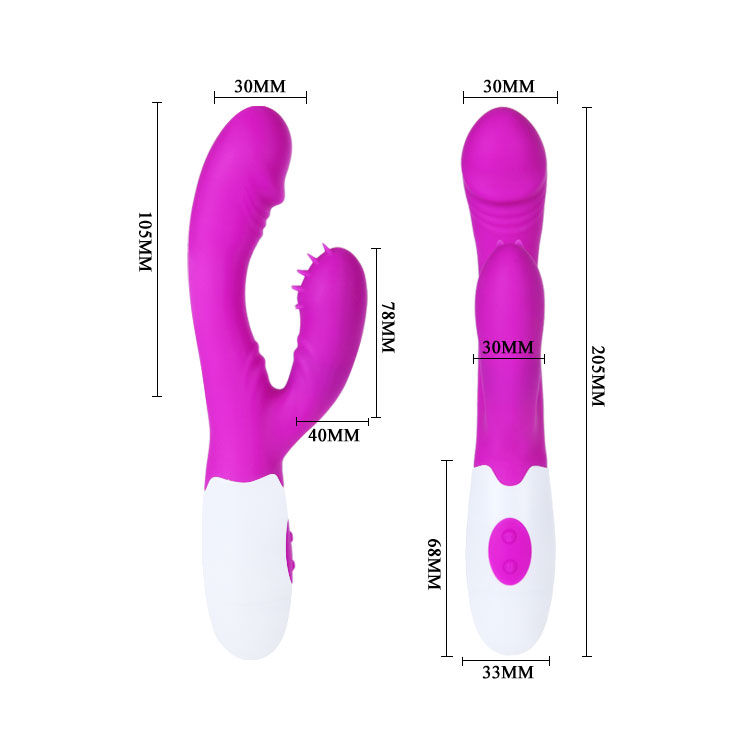 High Tech-Vibratore Stimolatore Andre Lilla/Bianco-Silicone — PRETTY LOVE · Vibratori (immagine 6)