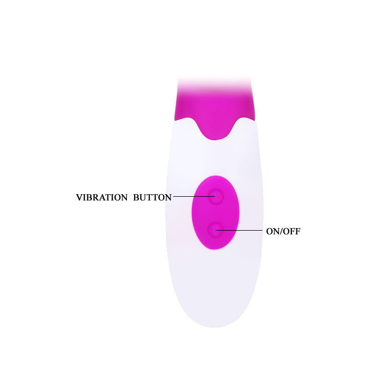 High Tech-Vibratore Stimolatore Andre Lilla/Bianco-Silicone — PRETTY LOVE · Vibratori (immagine 5)