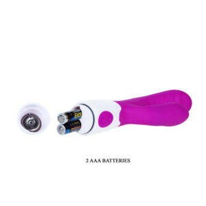 High Tech-Vibratore Stimolatore Andre Lilla/Bianco-Silicone — PRETTY LOVE · Vibratori (immagine 4)
