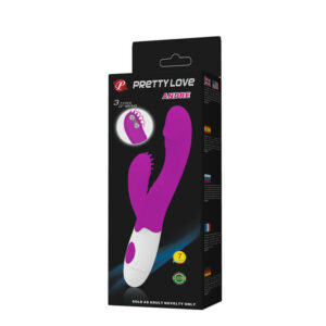 High Tech-Vibratore Stimolatore Andre Lilla/Bianco-Silicone — PRETTY LOVE · Vibratori (immagine 3)