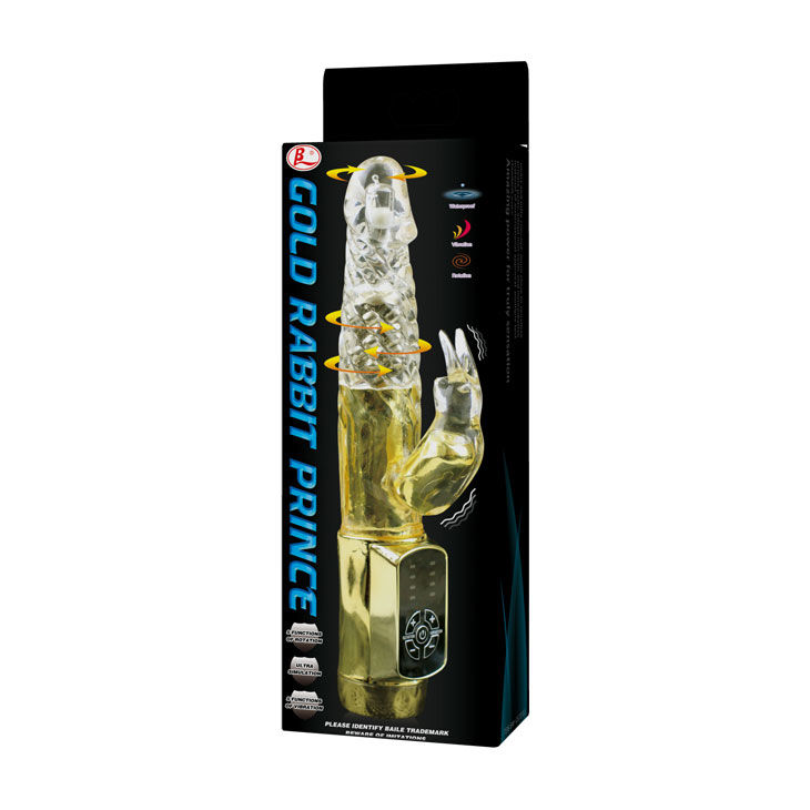 Baile Rotations-Us Rabbit Gold Prince-Silicone, 12 velocità · Vibratori (imaginea 4)