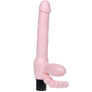 Baile-Imbracatura Tpr senza spalline con vibrazione e stimolazione anale 25.4 Cm · Strap-on & Imbracature