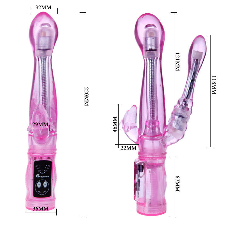 Baile Vibrators-Vibratore flessibile con stimolatore anale-5 velocità · Vibratori (imaginea 4)