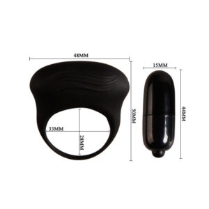 For Him-Bertram Anello Vibratore Nero-Silicone 13 For Him-Bertram Anello Vibratore Nero-Silicone — PRETTY LOVE · Anelli & Guaine per pene (immagine 5)
