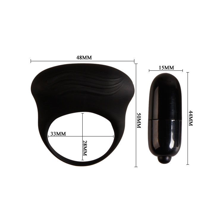 For Him-Bertram Anello Vibratore Nero-Silicone 5 For Him-Bertram Anello Vibratore Nero-Silicone — PRETTY LOVE · Anelli & Guaine per pene (immagine 5)