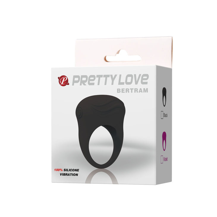 For Him-Bertram Anello Vibratore Nero-Silicone 8 For Him-Bertram Anello Vibratore Nero-Silicone — PRETTY LOVE · Anelli & Guaine per pene (immagine 8)