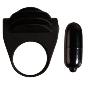For Him-Chester Black Anello Vibratore-Silicone