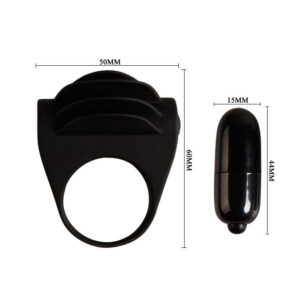 For Him-Chester Black Anello Vibratore-Silicone — PRETTY LOVE · Anelli & Guaine per pene (immagine 6)
